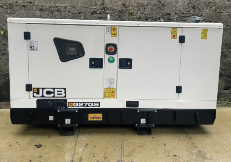 Image of a JCB G27QS generator delivered into position at a car sales business in limerick ireland