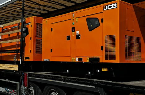 JCB generators loaded on to truck