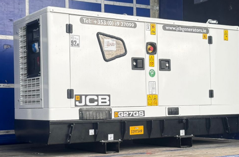 JCB diesel generator loaded on truck